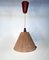 Model 324 Height Adjustable Teak and Sisal Cord Hanging Lamp from Temde Leuchten, 1950s, Image 8