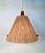 Model 324 Height Adjustable Teak and Sisal Cord Hanging Lamp from Temde Leuchten, 1950s 1