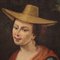 Italienischer Künstler, Porträt eines Mädchens mit Stieglitz, 18. Jh., Öl auf Leinwand, gerahmt 8