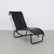 Vintage Chaise Lounge in Leather and Chrome, 1980s 1