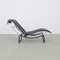 Vintage Chaise Lounge in Leather and Chrome, 1980s 3