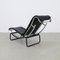 Vintage Chaise Lounge in Leather and Chrome, 1980s 6