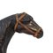 Modelo de caballo grande de cuero genuino, años 70, Imagen 8