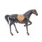 Modelo de caballo grande de cuero genuino, años 70, Imagen 1