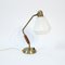 Table Lamp in Brass and Desk, 1950s 4