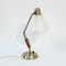 Table Lamp in Brass and Desk, 1950s 7