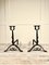 Arts & Crafts Wrought Iron Candleholders, 1880s, Set of 2 1