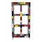 Biblioteca bifacceral de cristal de Murano multicolor, años 80, Imagen 3