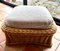 Square Pouf or Footrest in Rattan 2