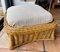 Square Pouf or Footrest in Rattan 4
