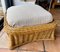 Square Pouf or Footrest in Rattan 1