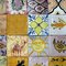 Large Colorful Berber Handmade Tile Panel, Morocco, Set of 28 8