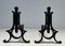 Modernist Wrought Iron Chenets, 1940s, Set of 2, Image 12