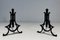 Modernist Wrought Iron Chenets, 1940s, Set of 2 2
