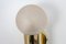 Brass and Satin Glass Sconces in the style of Sciolari, Germany, 1970s, Set of 2 4