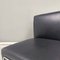 Italian Modern Square Lounge Chair in Black Leather and Metal, 1980s 6