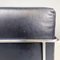 Italian Modern Square Lounge Chair in Black Leather and Metal, 1980s, Image 12