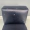 Italian Modern Square Lounge Chair in Black Leather and Metal, 1980s 8