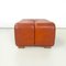 Italian Modern Coronado Poufs in Brown Leather attributed to Afra and Tobia Scarpa for B&B Italia, 1970s, Set of 2 4
