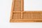Espejo Mid-Century rectangular de bambú y ratán tejido, Italia, años 70, Imagen 9
