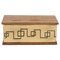 Caja decorativa rectangular de latón y madera, años 70, Imagen 1