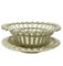 Small English Oval Fruit Basket and Saucer attributed to Wedgwood, 1907-1924, Set of 2, Image 3