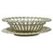 Small English Oval Fruit Basket and Saucer attributed to Wedgwood, 1907-1924, Set of 2, Image 1