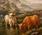 Large Scottish Highland Cattle, Oil Paintings, Framed, Set of 2 5