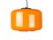 Orange & White Murano Glass Pendant Lamp attributed to Vistosi, 1960s 2