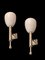 Opaline Glass and Chrome Sconces, 1960s, Set of 2, Image 6