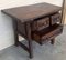 19th Century Rustic Artisan Pyrenees Mountains Side Three Drawers Table, 1890s, Image 4