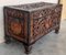 Hand Carved Chinese Camphor Wood Travelling Trunk, 1920s 8