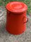 Red Enamel Bin, 1950s 3