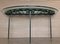 19th Spanish Wrought Iron Demilune Green Console Table, 1900s 8