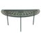 19th Spanish Wrought Iron Demilune Green Console Table, 1900s, Image 1