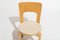 Sedie da pranzo modello 66 vintage di Alvar Aalto per Artek, set di 4, Immagine 8