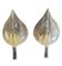 Apliques con hojas de cristal de Murano dorado, años 80. Juego de 2, Imagen 2