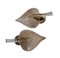 Gilded Murano Glass Leaf Sconces, 1980s, Set of 2, Image 3