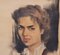 José Manuel Capuletti, Female Portrait, Charcoal and Pastel, 20th Century, Framed, Image 4