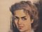 José Manuel Capuletti, Retrato femenino, carboncillo y pastel, siglo XX, enmarcado, Imagen 15