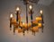 Italian Brass and Glass 8-Arm Chandelier by Gaetano Sciolari, 1970s 11