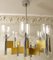 Italian Brass and Glass 8-Arm Chandelier by Gaetano Sciolari, 1970s, Image 1