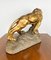 Large Brass-Colored Lion Statue, Early 1900s 5