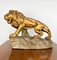Large Brass-Colored Lion Statue, Early 1900s 1