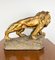 Grande Statue de Lion Couleur Laiton, Début des années 1900 6