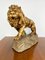 Grande Statue de Lion Couleur Laiton, Début des années 1900 10