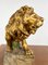 Large Brass-Colored Lion Statue, Early 1900s 8
