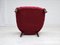 Poltrone vintage in cotone e lana rossa, Danimarca, anni '50, Immagine 18