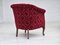 Poltrone vintage in cotone e lana rossa, Danimarca, anni '50, Immagine 12