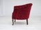 Poltrone vintage in cotone e lana rossa, Danimarca, anni '50, Immagine 19